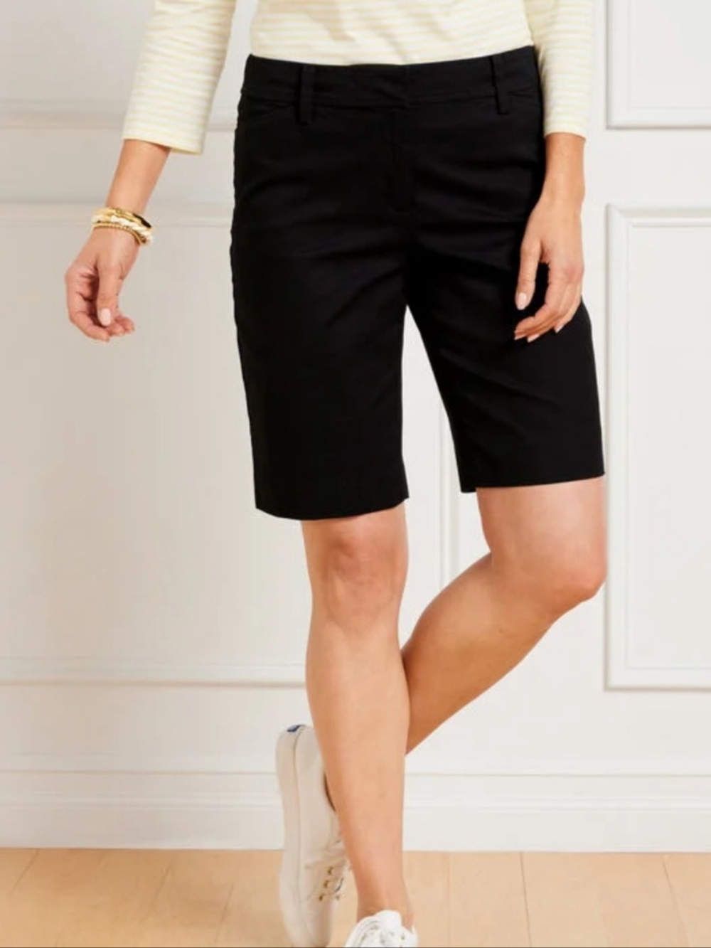 Talbots Black Mid-Length Bermuda Shorts